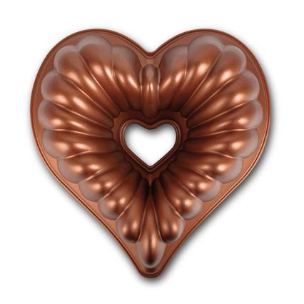 Bundtform KITCHISIMO hjerte/kobber