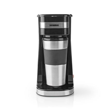Butler - Én-kops kaffemaskine 0,4 l med medfølgende rejsekrus 750W/230V rustfrit stål/sort