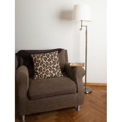 ByRydens - LED gulvlampe ORLANDO 1xE27/5W/230V + LED/3W hvid/bronze diameter 36 cm