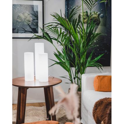 ByRydens - Bordlampe FLAKE 1xE27/8W/230V hvid