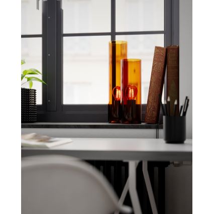 ByRydens - Bordlampe FLAKE 1xE27/8W/230V brun/røget