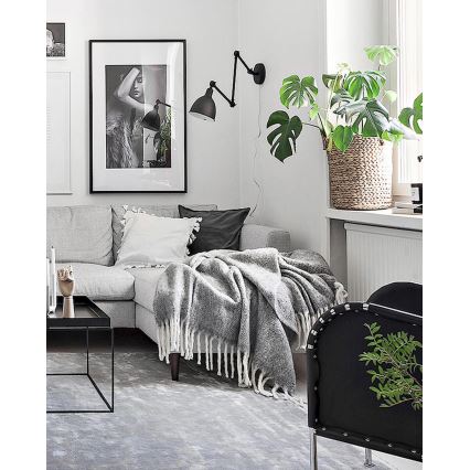 ByRydens - Væglampe dæmpbar BASAR 1xE27/5W/230V sort
