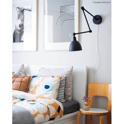 ByRydens - Væglampe dæmpbar BASAR 1xE27/5W/230V sort