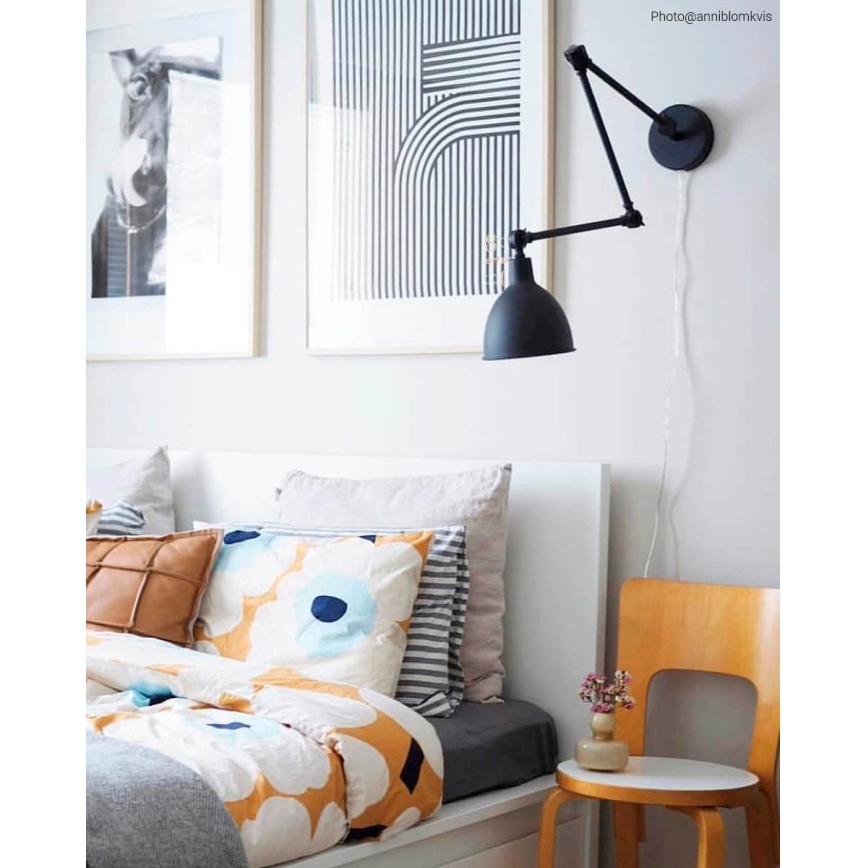 ByRydens - Væglampe dæmpbar BASAR 1xE27/5W/230V sort