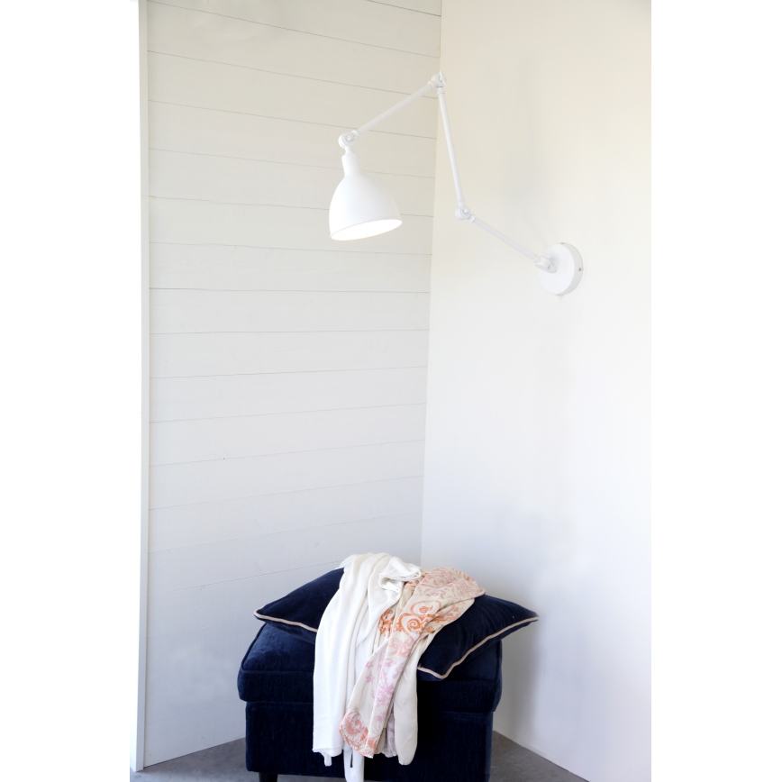 ByRydens - Væglampe dæmpbar BASAR 1xE27/5W/230V hvid