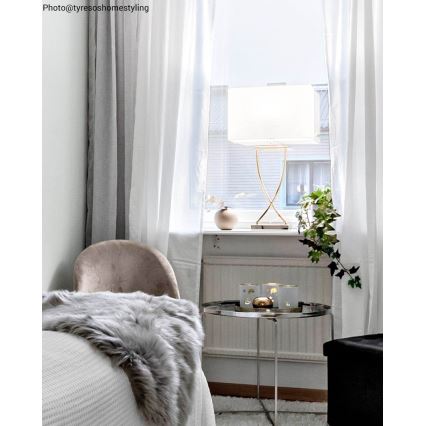 ByRydens - Bordlampe OMEGA 1xE27/5W/230V hvid/messing