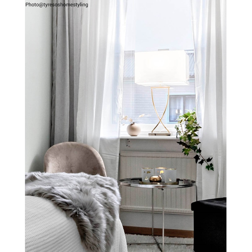 ByRydens - Bordlampe OMEGA 1xE27/5W/230V hvid/messing