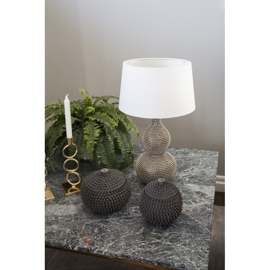 ByRydens - Bordlampe LOFTY 1xE27/5W/230V hvid/sølv