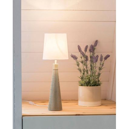 ByRydens - Bordlampe LOFTY 1xE27/5W/230V hvid/sølv
