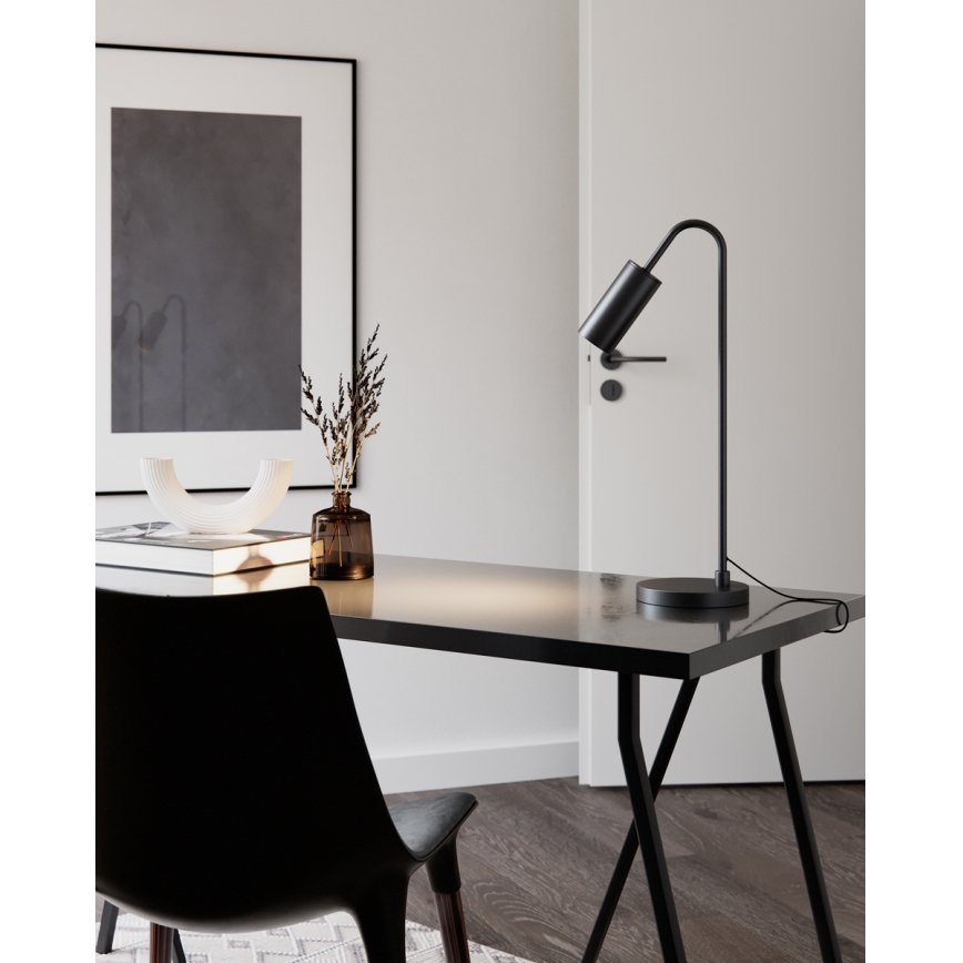 ByRydens - Bordlampe CURVE 1xGU10/7W/230V sort