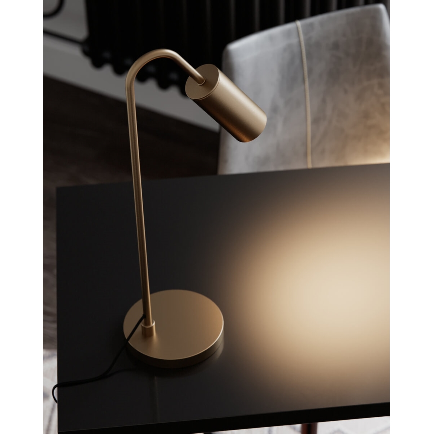 ByRydens - Bordlampe CURVE 1xGU10/7W/230V, guldfarvet