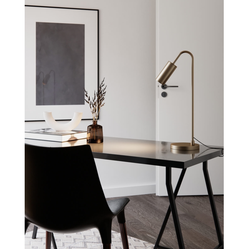 ByRydens - Bordlampe CURVE 1xGU10/7W/230V, guldfarvet