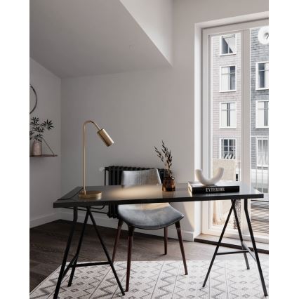 ByRydens - Bordlampe CURVE 1xGU10/7W/230V, guldfarvet