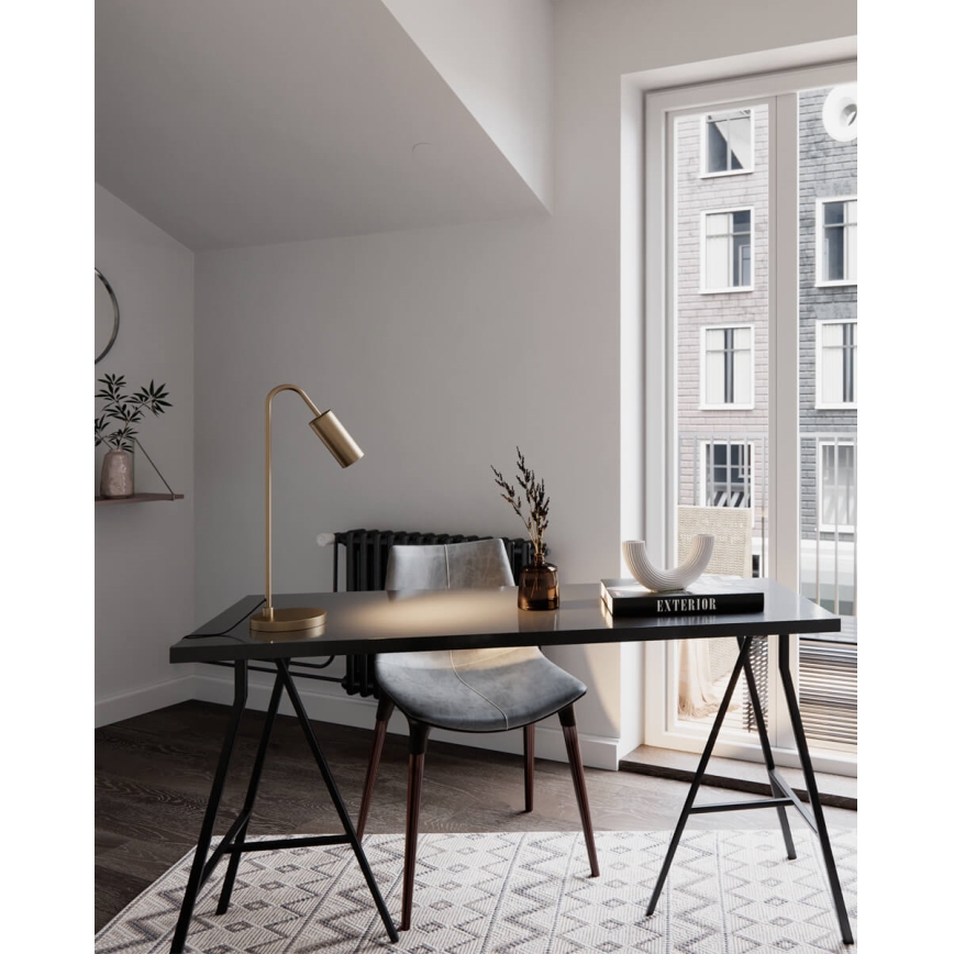 ByRydens - Bordlampe CURVE 1xGU10/7W/230V, guldfarvet