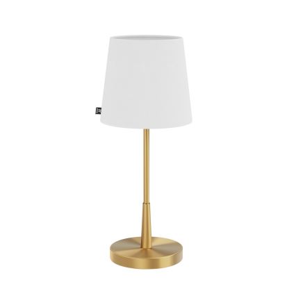 ByRydens - Bordlampe LUMI 1xE27/8W/230V hvid/guld 48,5 cm