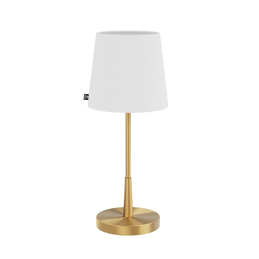 ByRydens - Bordlampe LUMI 1xE27/8W/230V hvid/guld 48,5 cm