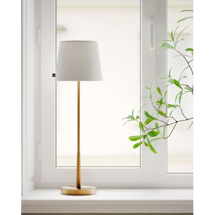 ByRydens - Bordlampe LUMI 1xE27/8W/230V hvid/guld 68,5 cm