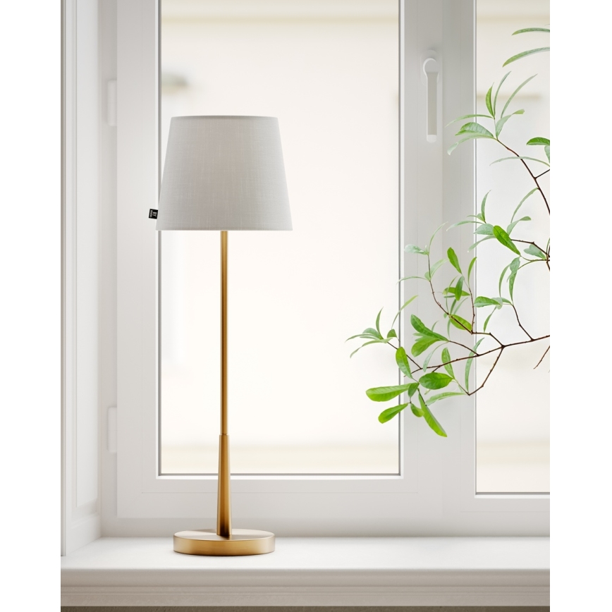 ByRydens - Bordlampe LUMI 1xE27/8W/230V hvid/guld 68,5 cm