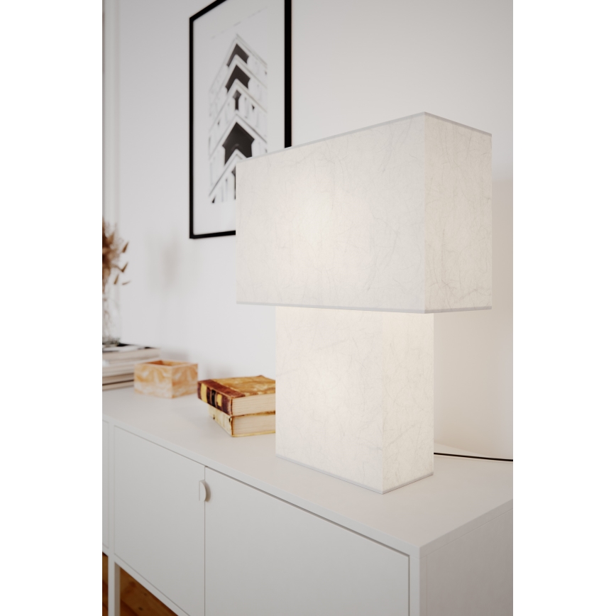 ByRydens - Bordlampe iSQUARE 1xE27/8W/230V hvid