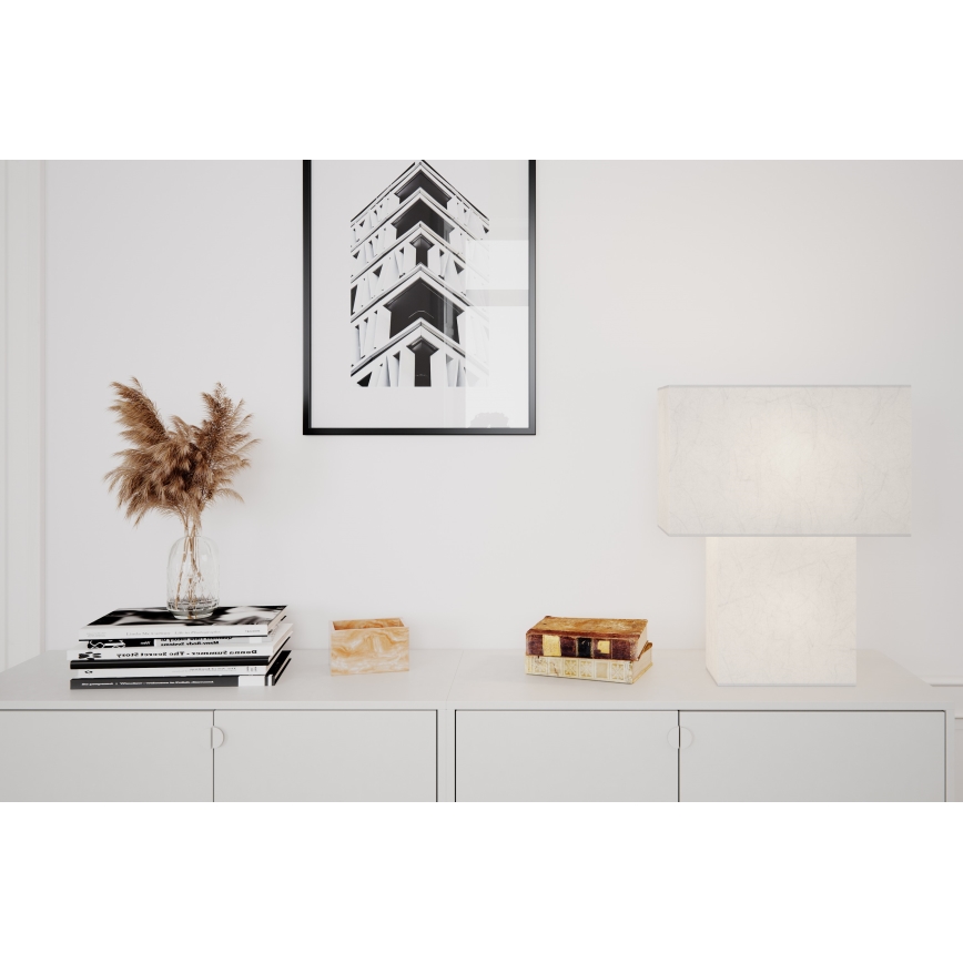 ByRydens - Bordlampe iSQUARE 1xE27/8W/230V hvid