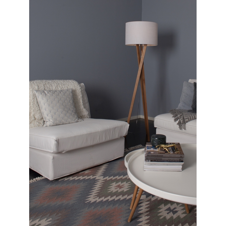 ByRydens - Gulvlampe VEGA 1xE27/5W/230V beige/hvid