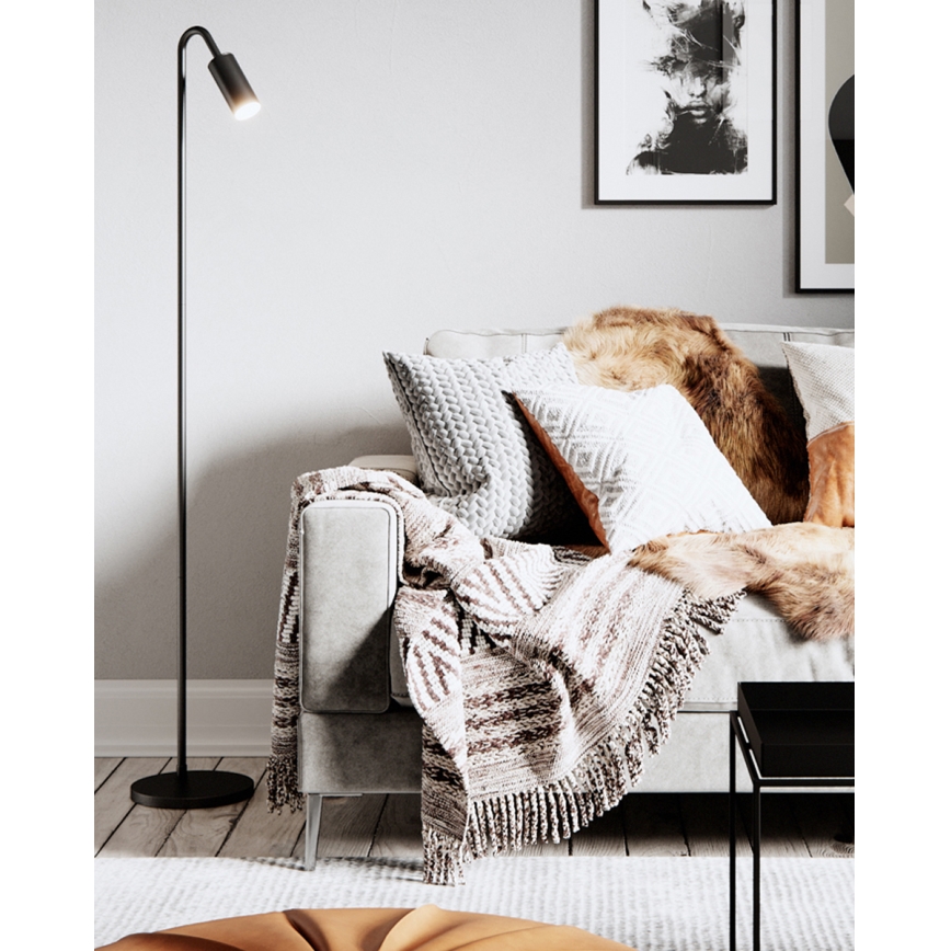 ByRydens - Gulvlampe CURVE 1xGU10/7W/230V sort