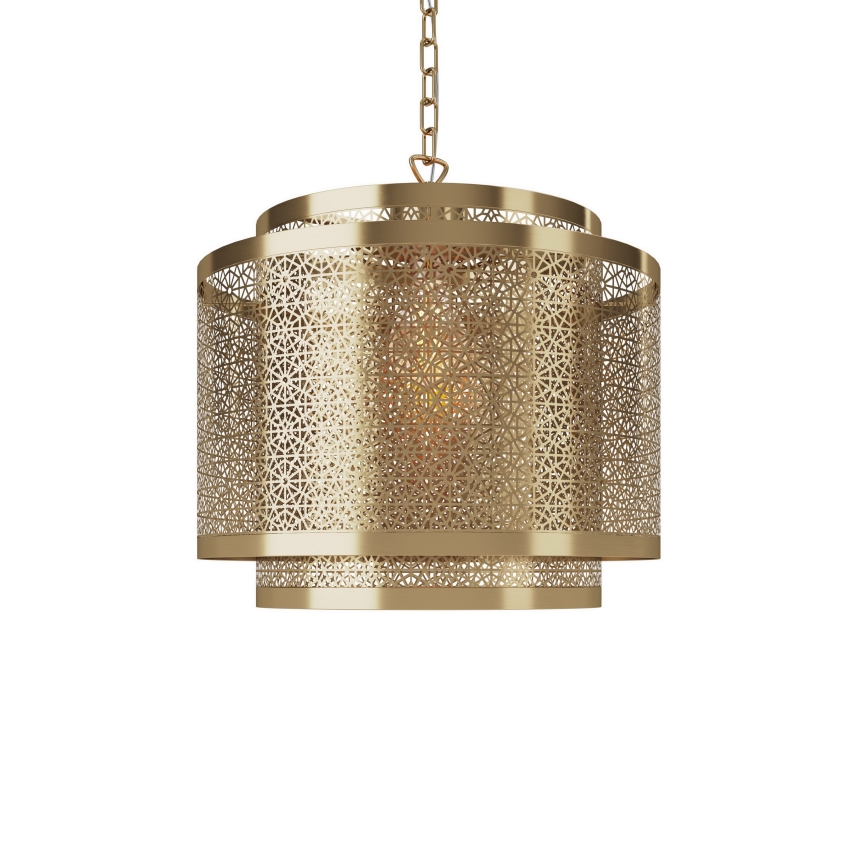 ByRydens - Pendel med kædeophæng HERMINE 1xE27/5W/230V messing diameter 34 cm