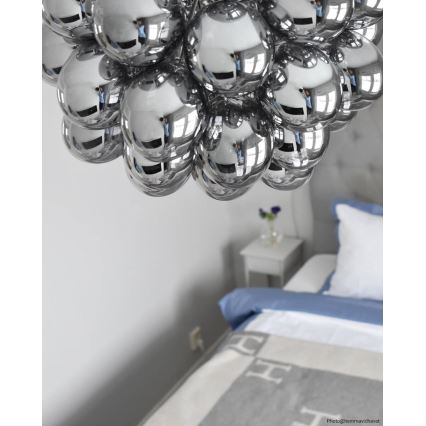 ByRydens - Pendel GROSS 8xG9/4W/230V røget/sort diameter 50 cm