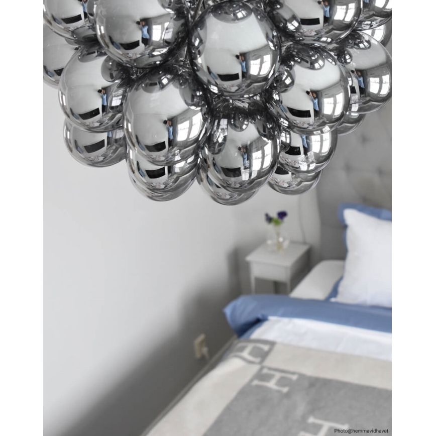 ByRydens - Pendel GROSS 8xG9/4W/230V røget/sort diameter 50 cm