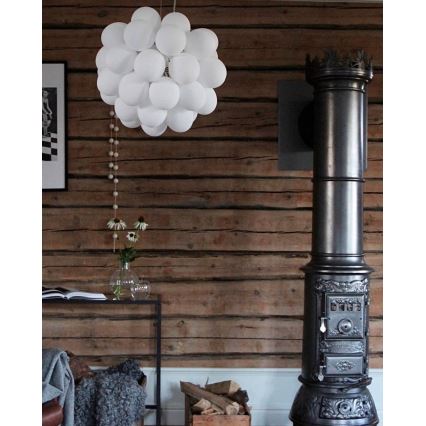 ByRydens - Pendel GROSS 8xG9/4W/230V hvid diameter 50 cm