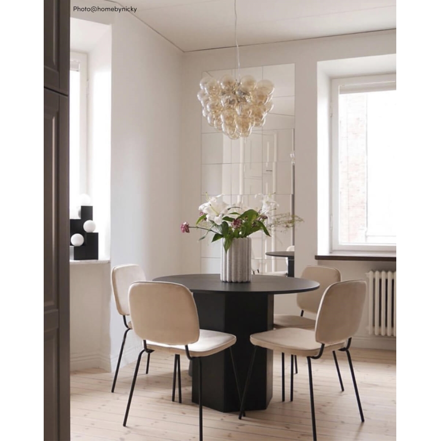 ByRydens - Pendel GROSS 8xG9/4W/230V røget/brun diameter 50 cm