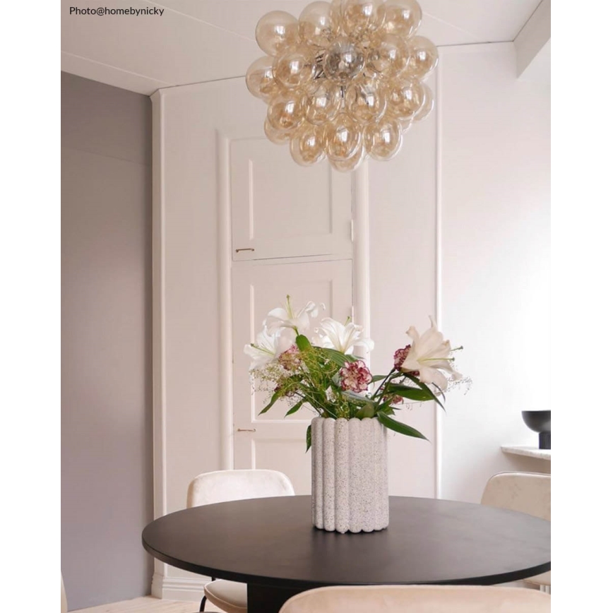 ByRydens - Pendel GROSS 8xG9/4W/230V røget/brun diameter 50 cm