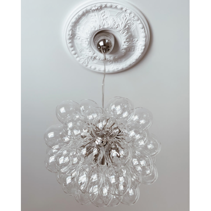 ByRydens - Pendel GROSS 8xG9/4W/230V transparent diameter 50 cm