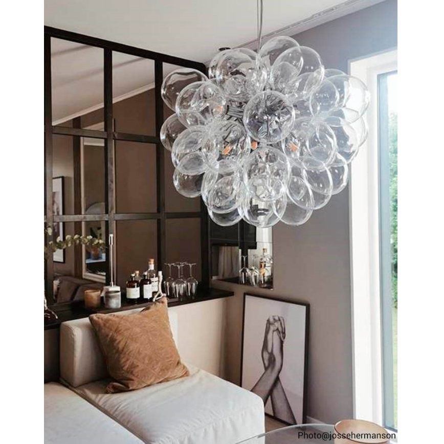 ByRydens - Pendel GROSS 8xG9/4W/230V transparent diameter 50 cm
