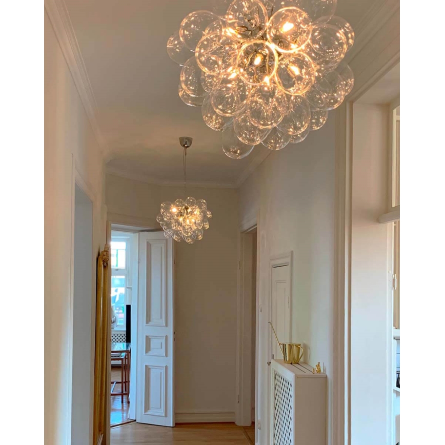 ByRydens - Pendel GROSS 8xG9/4W/230V transparent diameter 50 cm