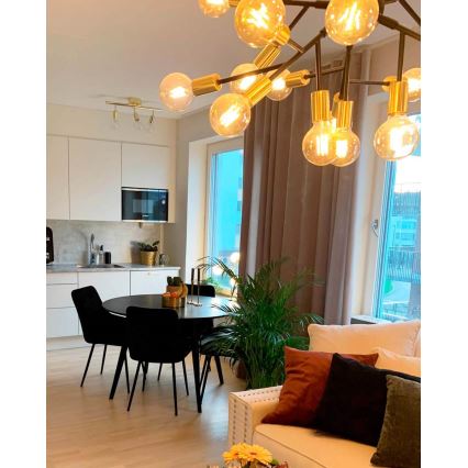 ByRydens - Pendel HEROES 24xE27/5W/230V sort diameter 80 cm