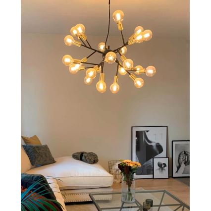 ByRydens - Pendel HEROES 24xE27/5W/230V sort diameter 80 cm