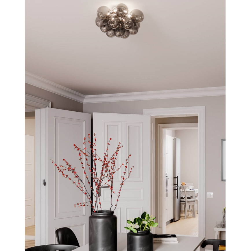 ByRydens - Loftlampe GRANDE 3xG9/4W/230V røget/sort diameter 30 cm