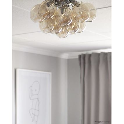ByRydens - Loftlampe GRANDE 3xG9/4W/230V røget/brun diameter 30 cm