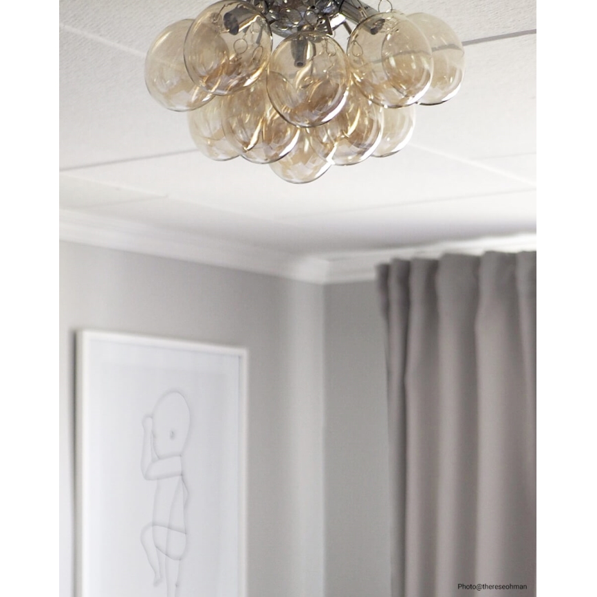 ByRydens - Loftlampe GRANDE 3xG9/4W/230V røget/brun diameter 30 cm