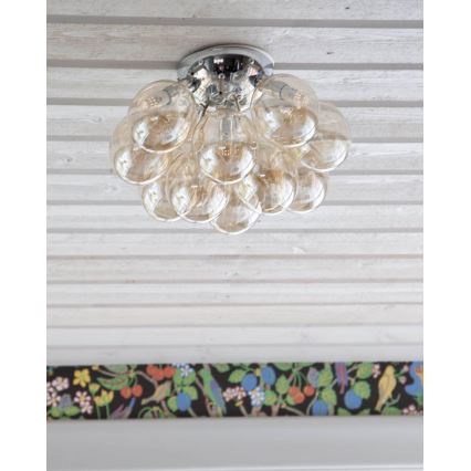 ByRydens - Loftlampe GRANDE 3xG9/4W/230V røget/brun diameter 30 cm