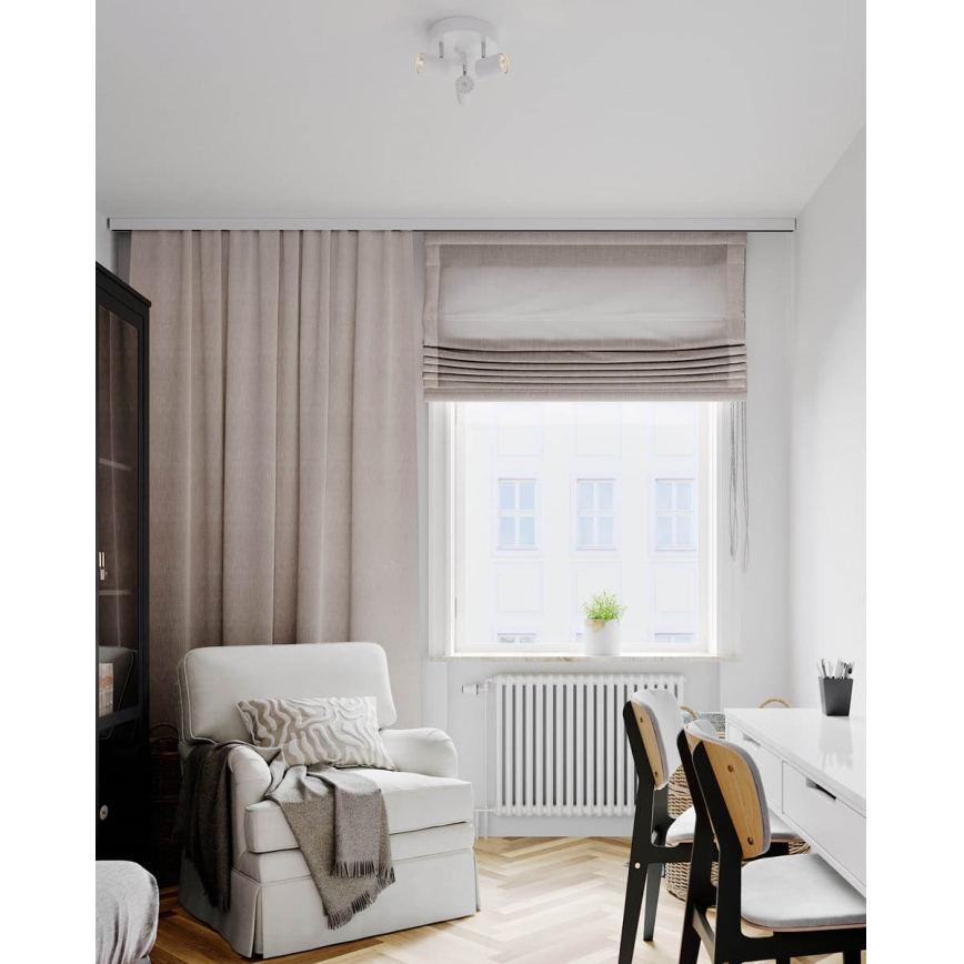 ByRydens - Spotlampe CORRECT 3xGU10/7W/230V hvid diameter 20 cm