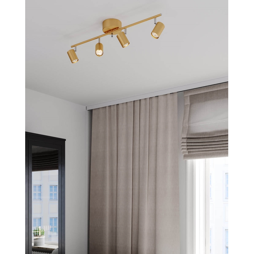 ByRydens - Spotlampe CORRECT 4xGU10/7W/230V guldfarvet