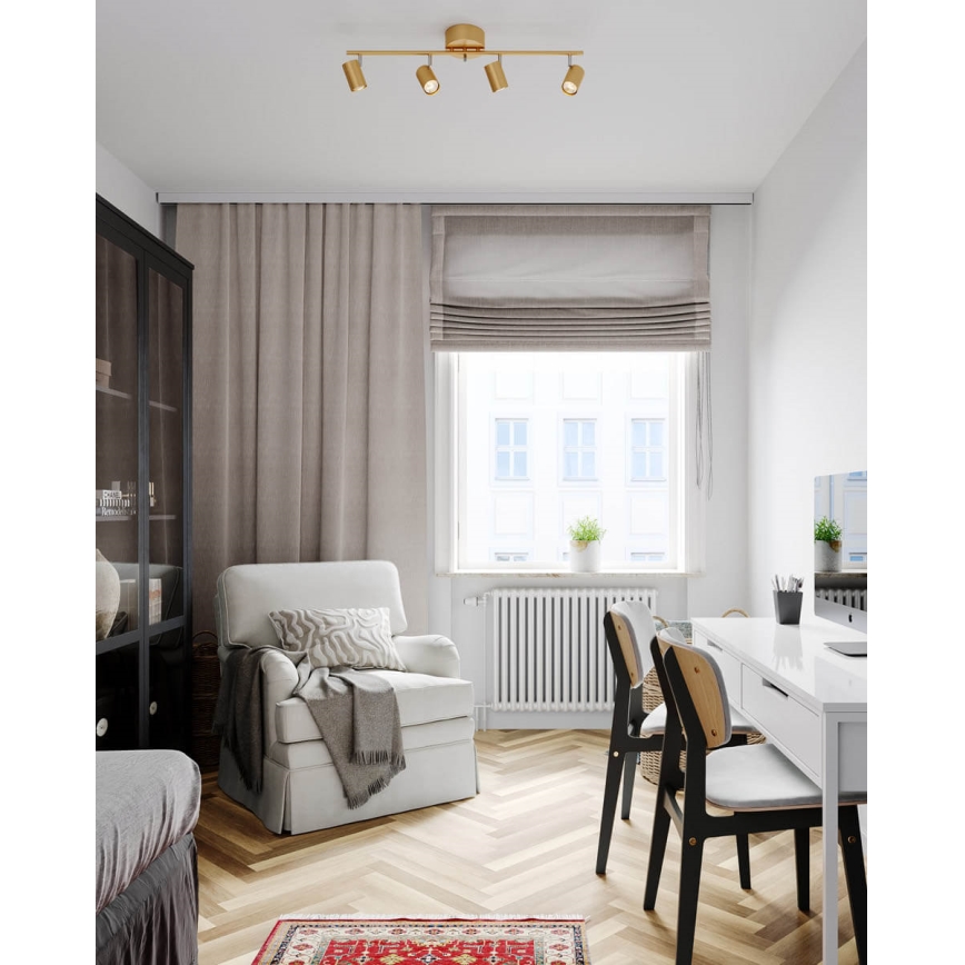 ByRydens - Spotlampe CORRECT 4xGU10/7W/230V guldfarvet