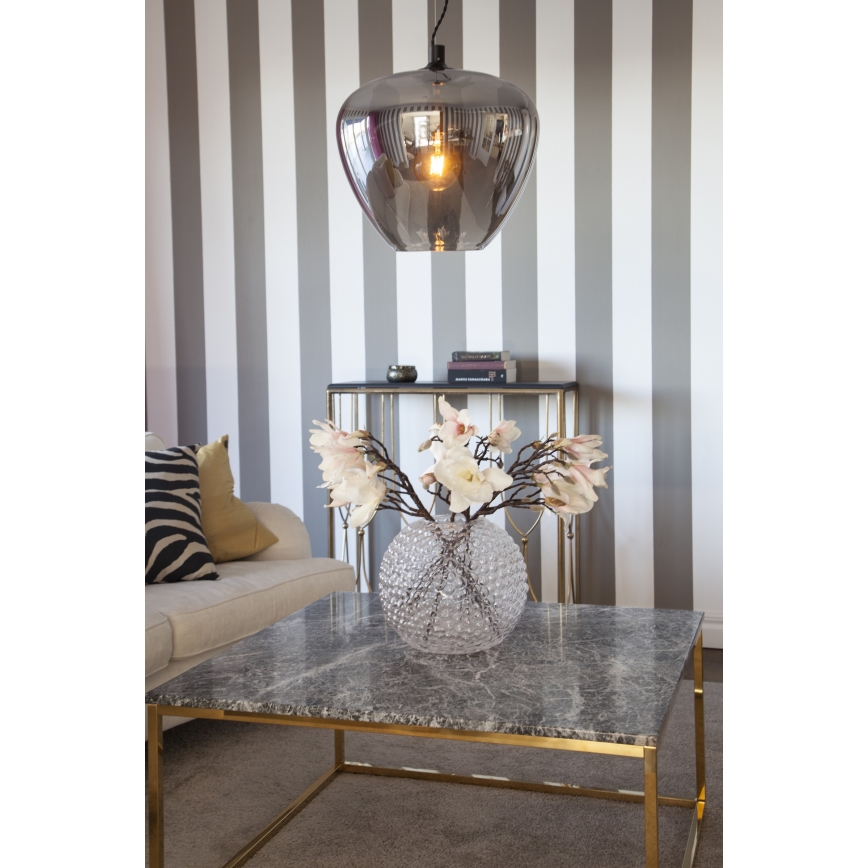 ByRydens - Pendel BELLISSIMO 1xE27/8W/230V røget/sort diameter 40 cm