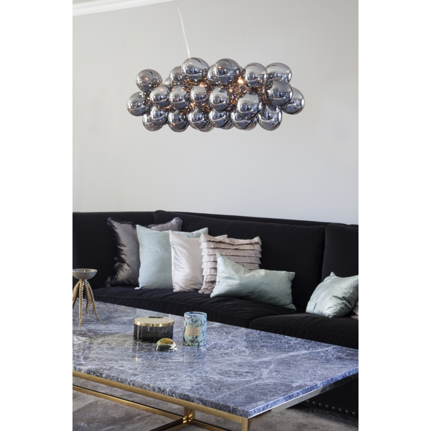 ByRydens - Pendel GROSS BAR 8xG9/5W/230V røget/sort