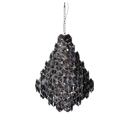 ByRydens - Pendel med kædeophæng MONARQUE GRANDE 11xE14/5W/230V sort diameter 58 cm