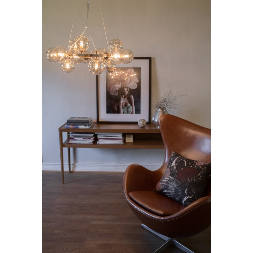 ByRydens - Pendel SPLENDOR 25xG9/5W/230V røget/brun