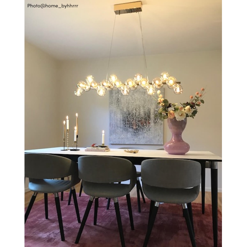 ByRydens - Pendel SPLENDOR 25xG9/5W/230V røget/brun