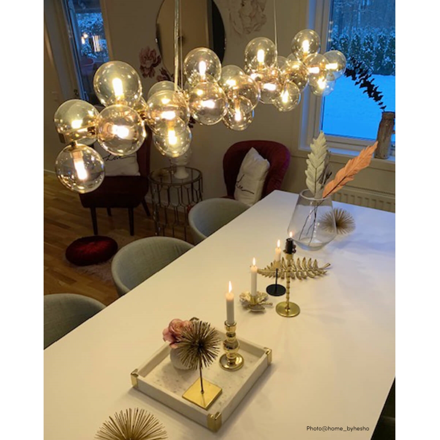 ByRydens - Pendel SPLENDOR 25xG9/5W/230V røget/brun